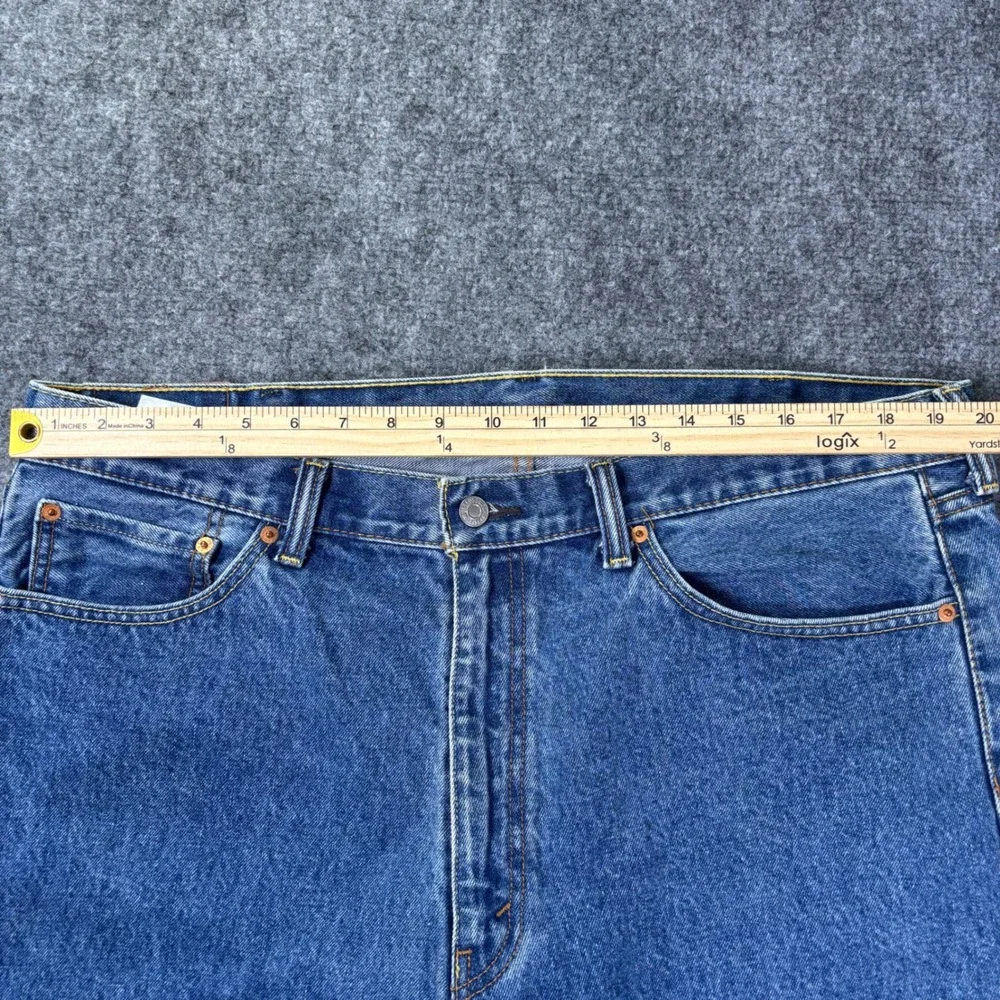 Levi's 505 Regular Fit Straight Leg Jeans 40x33 Blue Denim Mens Work Wear